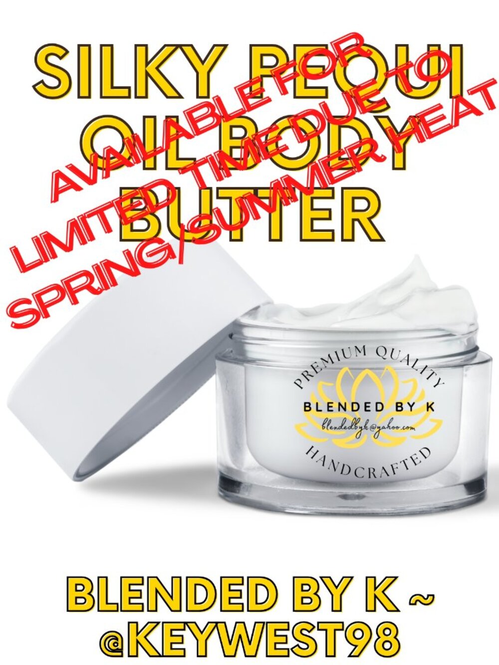 Silky Pequi Oil Body Butter by Blended by K ~ 8 oz ~ LIMITED AVAIL DUE TO HEAT